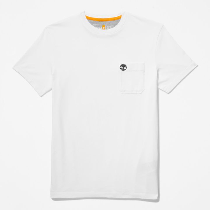 Dunstan River Pocket T-Shirt for Men in White
