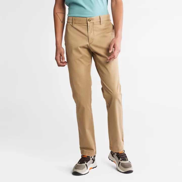 Sargent Lake Stretch Chino Trousers for Men in Khaki