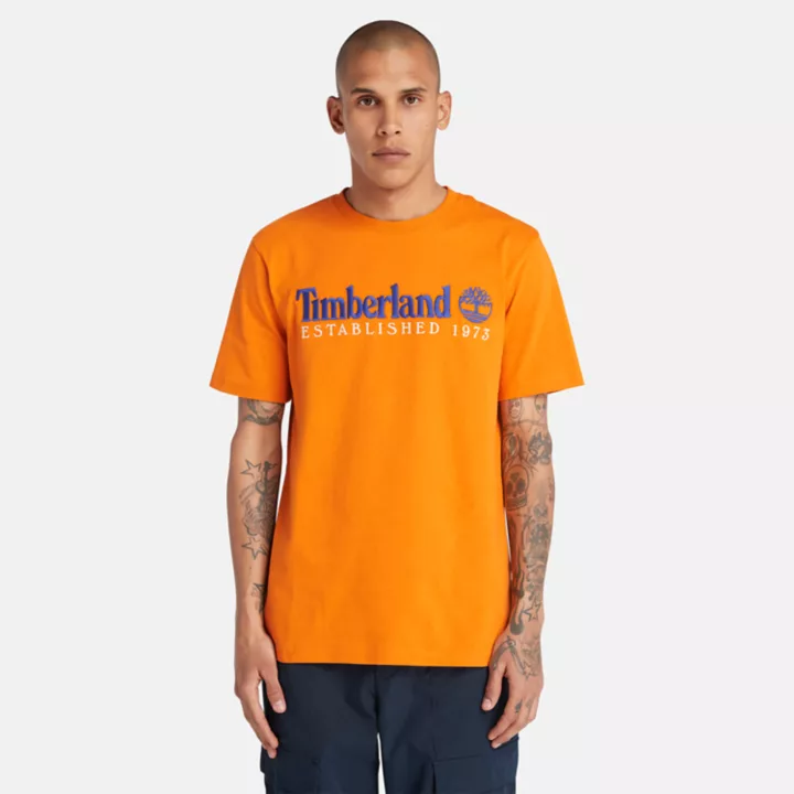 Est. 1973 Crew T-Shirt for Men in Orange