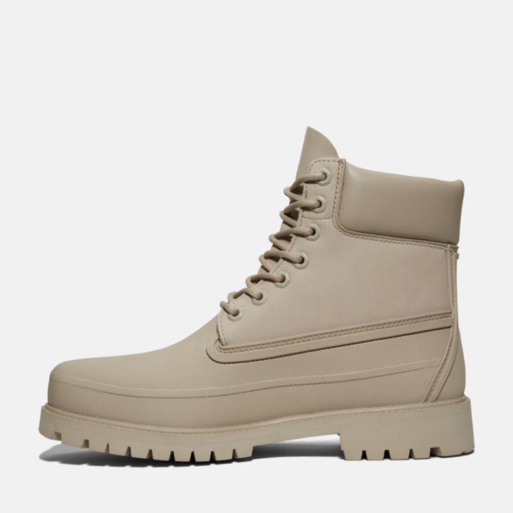 Timberland Heritage 6 Inch Rubber Toe Boot for Men in Beige