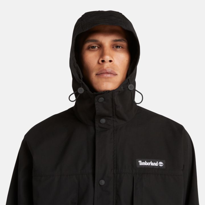 Water Repellent Anorak Jacket for Men in Black