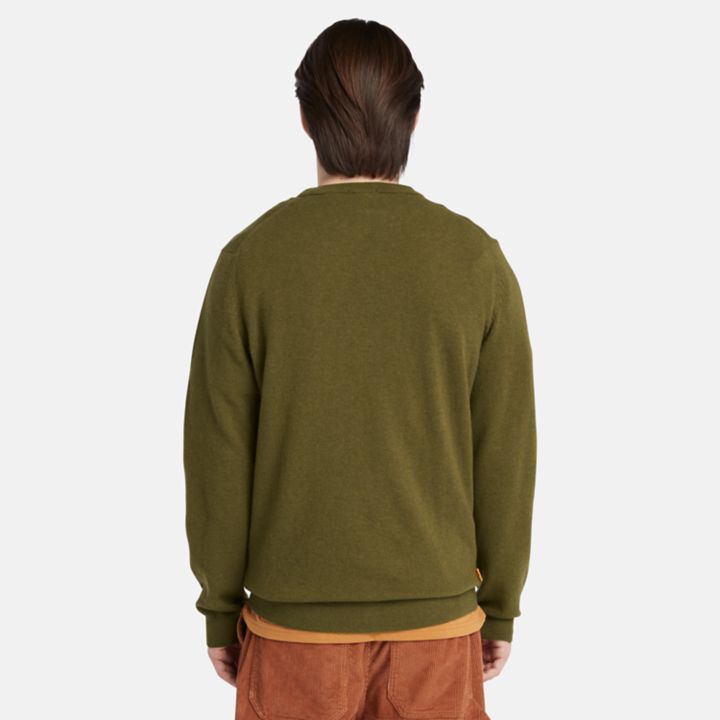 Cohas Brook Crewneck Jumper for Men in Dark Green