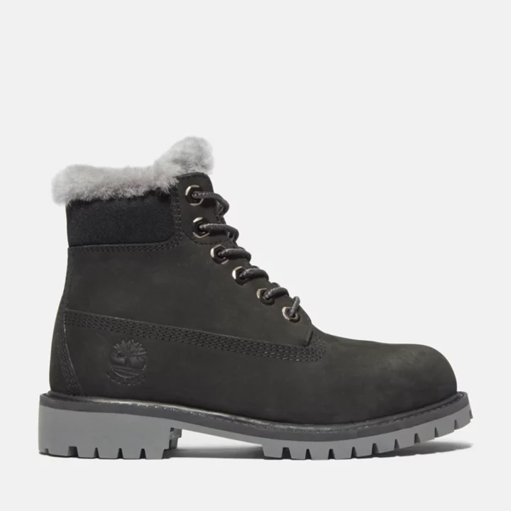 Timberland Premium 6 Inch Winter Boot for Youth in Black