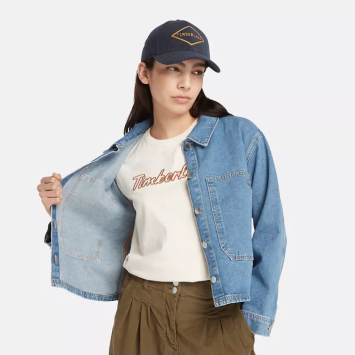 Chore Hemp Denim Jacket for Women in Blue