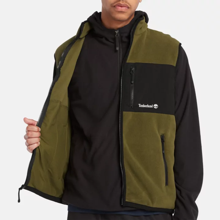 Outdoor Archive Polartec 200 Series Fleece Vest for Men in Green