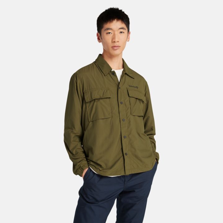 Water Repellent Lightweight Shirt for Men in Green