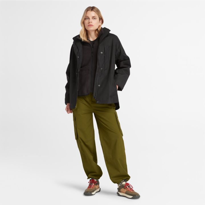 Woven Utility Trouser for Women in Dark Green