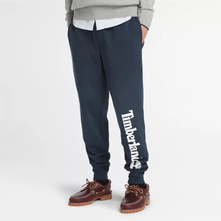 Logo Tracksuit Bottoms for Men in Navy