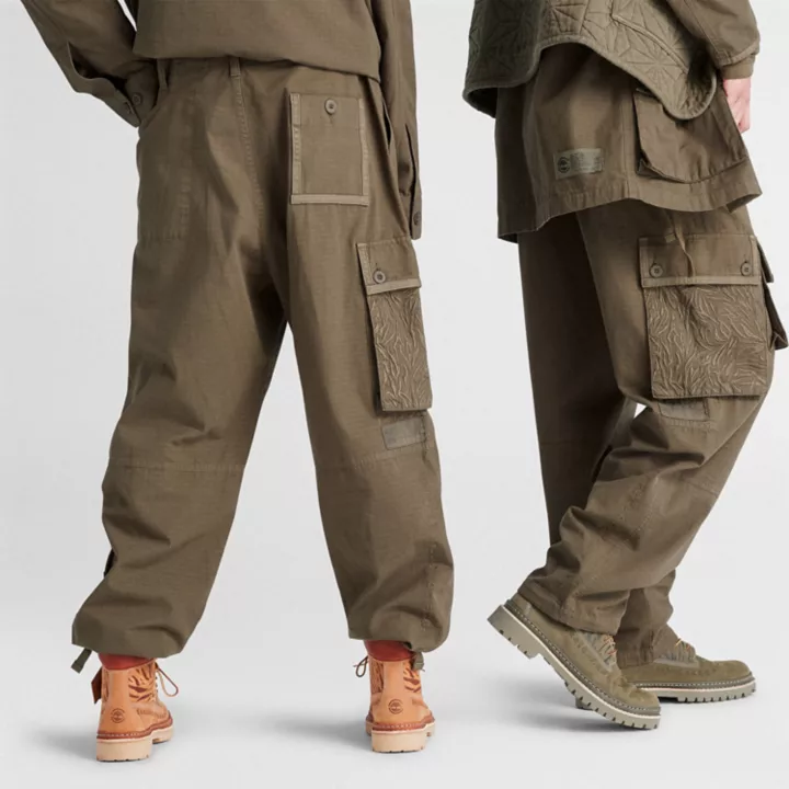 All Gender Timberland x CLOT Future73 Cargo Trousers in Dark Green