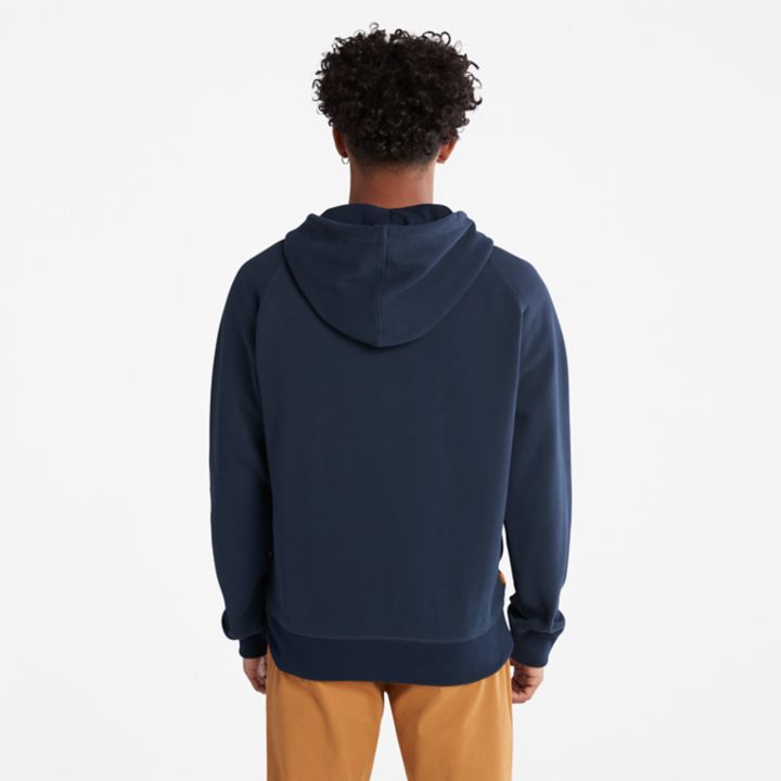 Exeter River Zip-Front Fleece Hoodie for Men in Navy