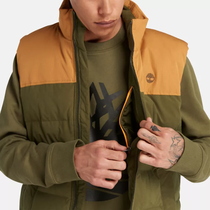 Welch Mountain Puffer Vest for Men in Green