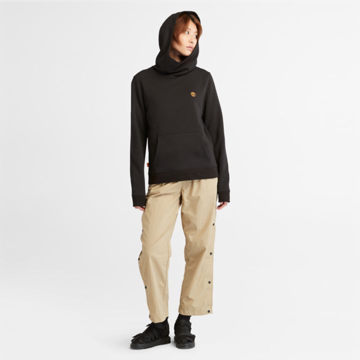 Embroidered Tree Hoodie for Women in Black