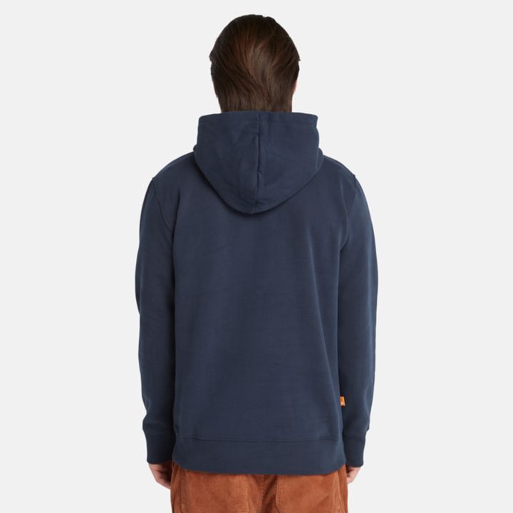 Cursive Hoodie for Men in Navy