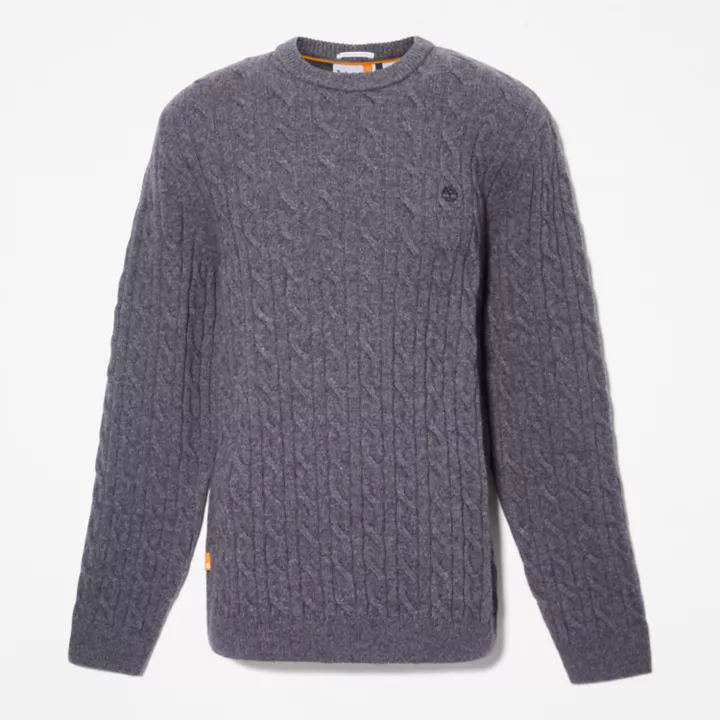 Phillips Brook Cable-knit Crew Jumper for Men in Grey