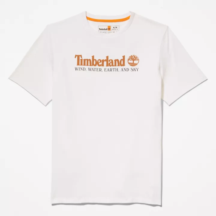 Wind, Water, Earth, and Sky T-Shirt for Men in White