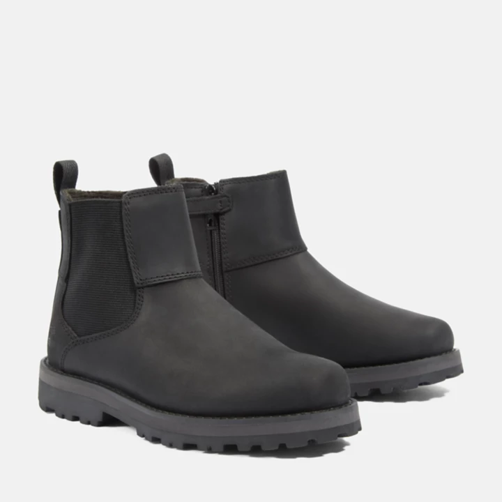 Courma Kid Chelsea Boot for Youth in Black