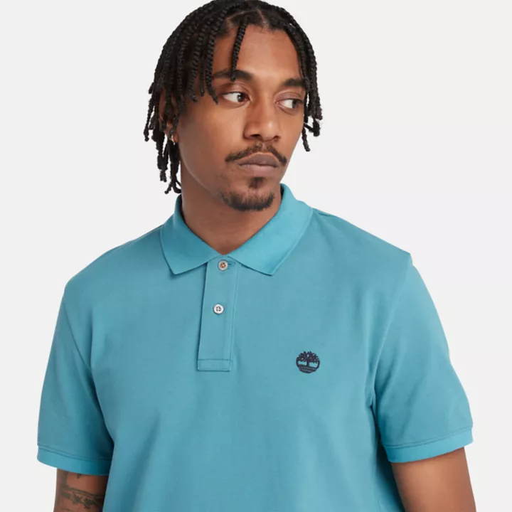 Millers River Pique Polo Shirt for Men in Blue