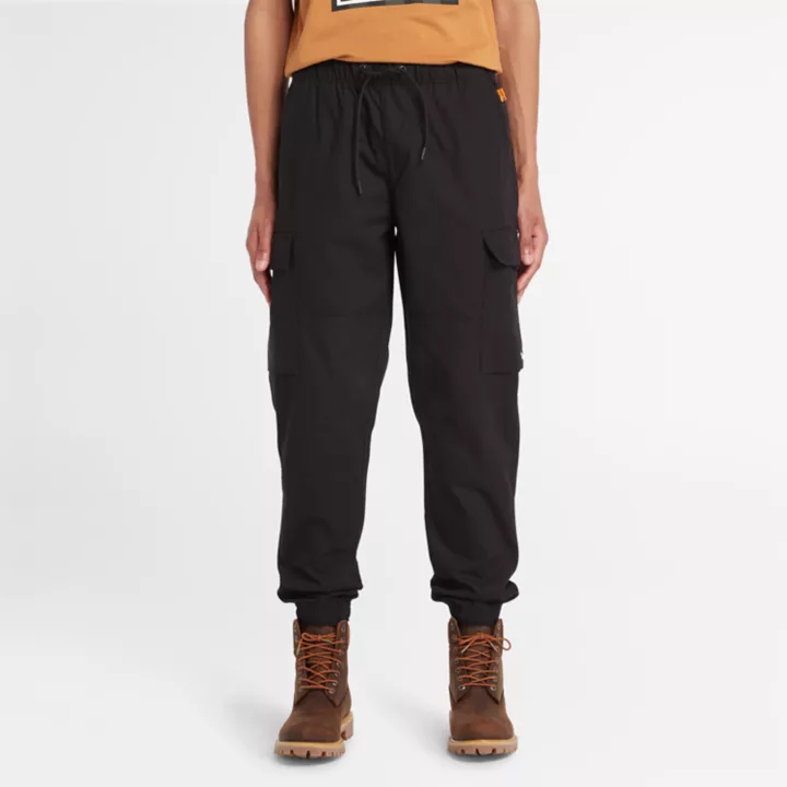 Utility Cargo Jogger for Men in Black