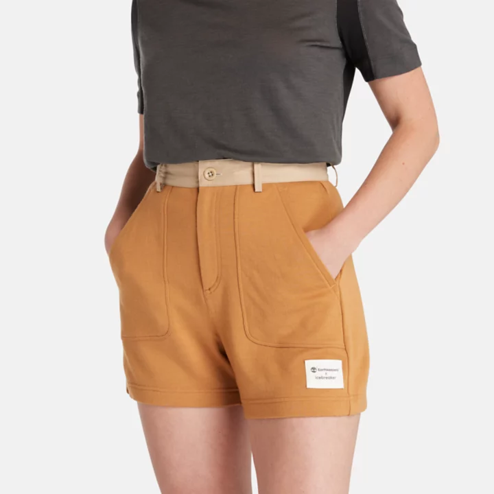 Timberland x Icebreaker Merino Terry Chino Shorts for Women in Yellow