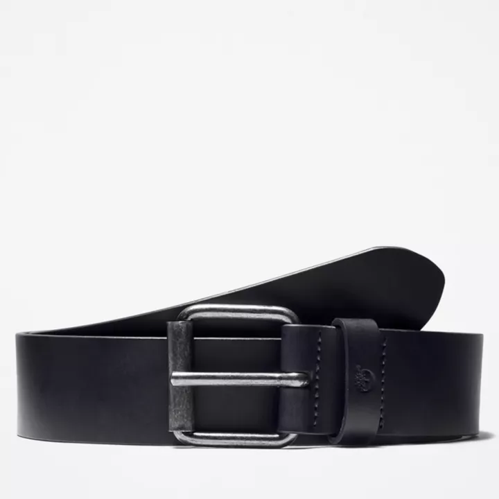 Leather Belt for Men in Navy