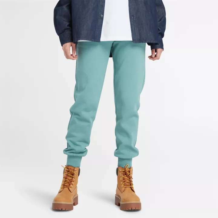 Embroidered Tree-logo Tracksuit Bottoms for Women in Teal