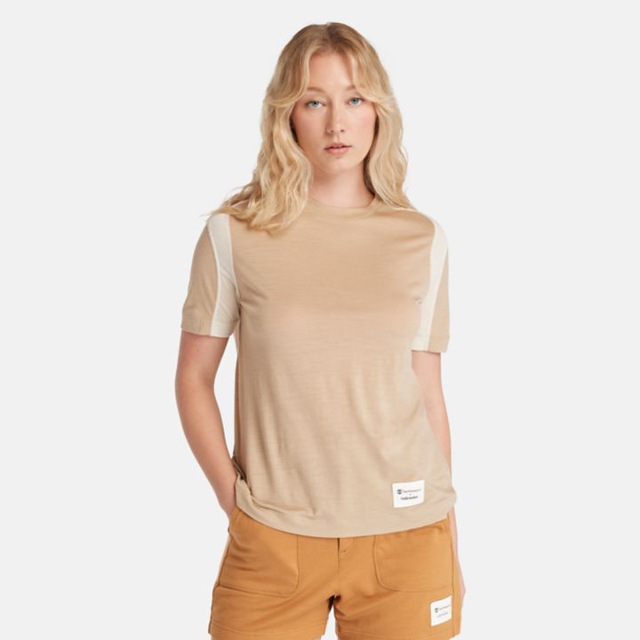 Timberland  x Icebreaker Merino ZoneKnit Tee for Women in Beige