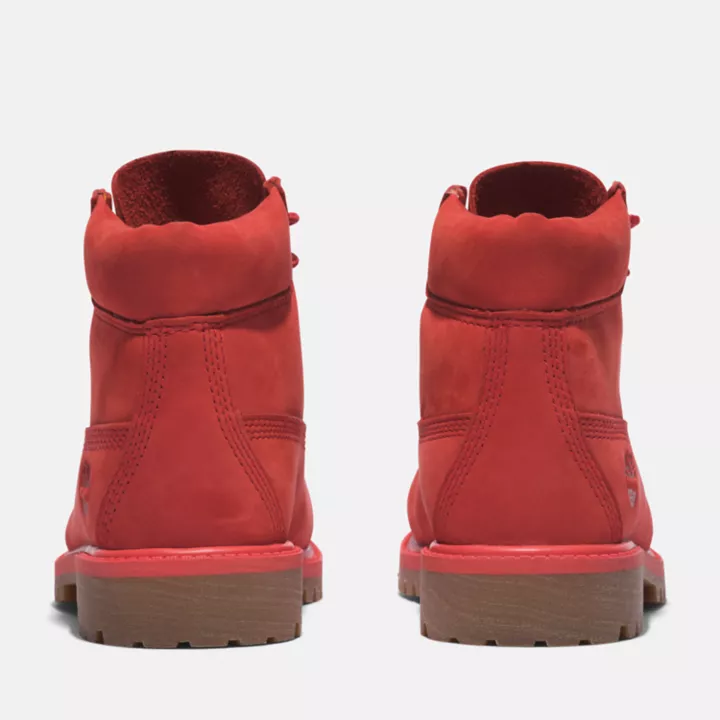 Timberland 50th Edition Premium 6-Inch Waterproof Boot for Junior in Red