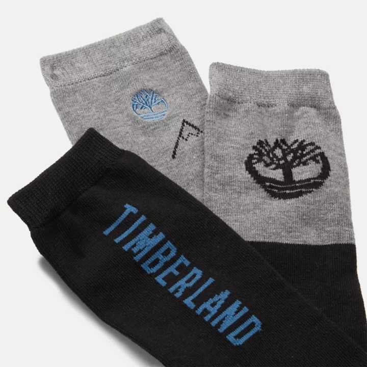 All Gender 3 Pack Fresh Mountain Crew Gift Box in Black/Grey