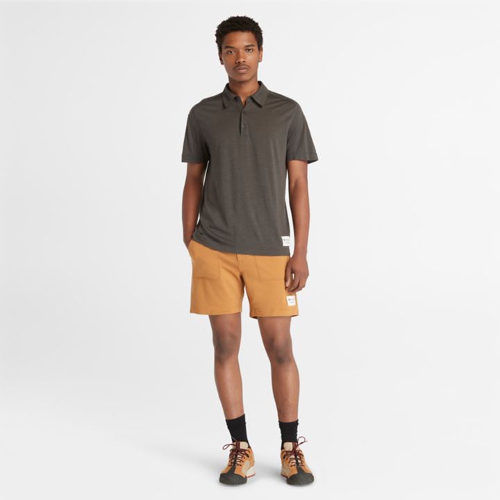 Timberland x Icebreaker Merino Linen Polo for Men in Dark Grey