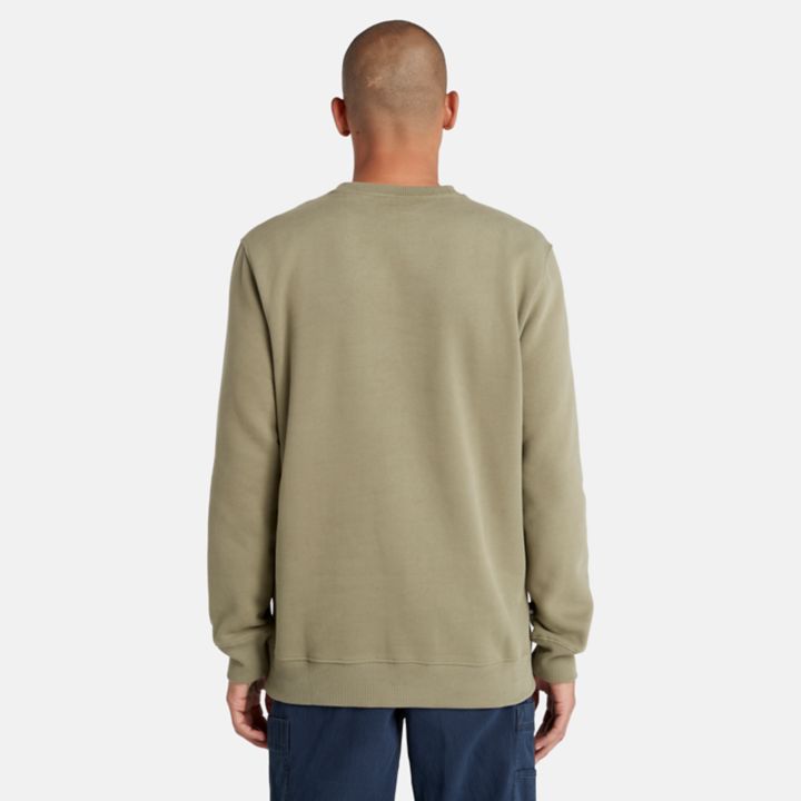 Elevated Brand Carrier Crew Sweatshirt for Men in Green