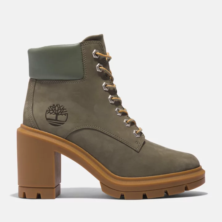 Allington Height Lace-Up Boot for Women in Dark Green