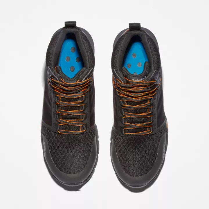 Radius Alloy-Toe Work Boot for Men in Black and Orange