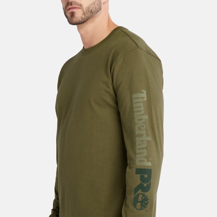 Timberland PRO Core Logo LS T-Shirt for Men in Green