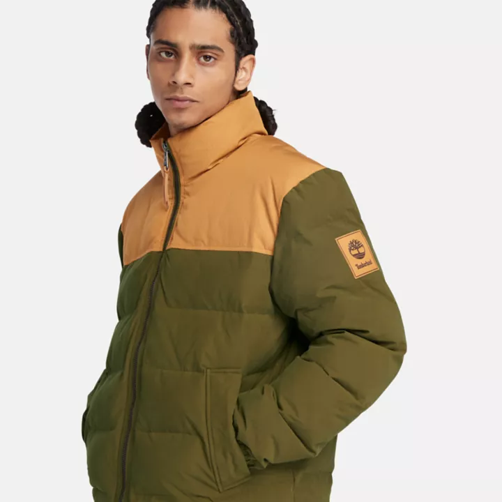 Welch Mountain Puffer Jacket for Men in Green/Yellow