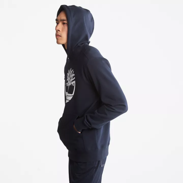 Timberland Tree Logo Hoodie for Men in Navy