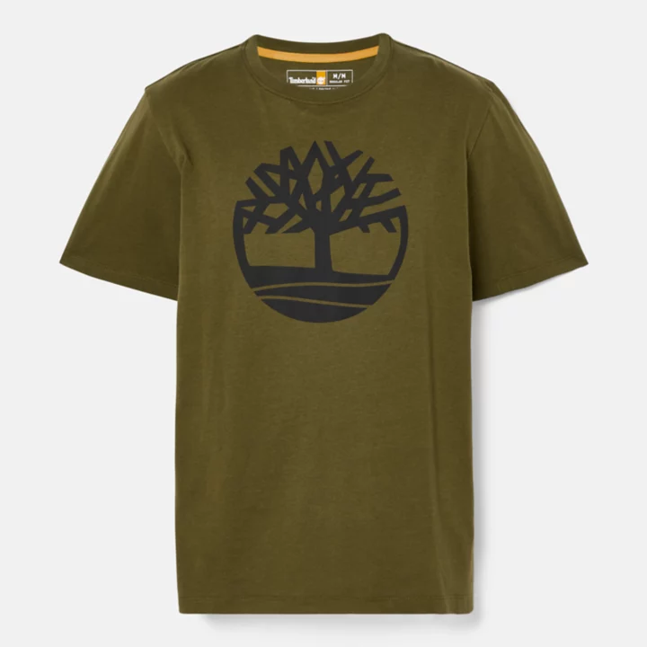 Kennebec River Tree Logo T-Shirt for Men in Green