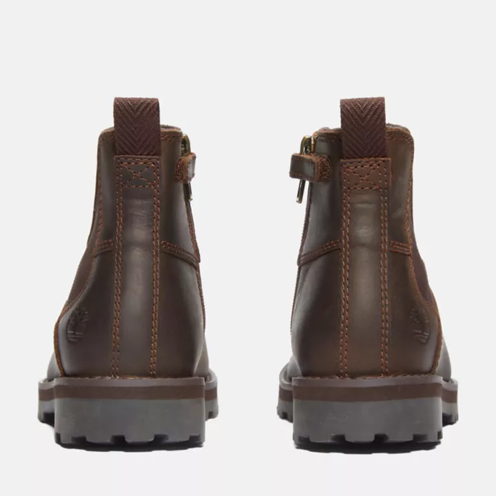 Courma Kid Chelsea Boot for Youth in Dark Brown