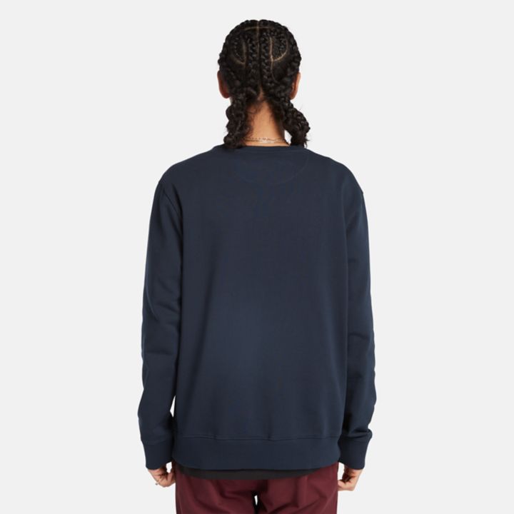 Utility Crewneck Sweatshirt for Men in Navy