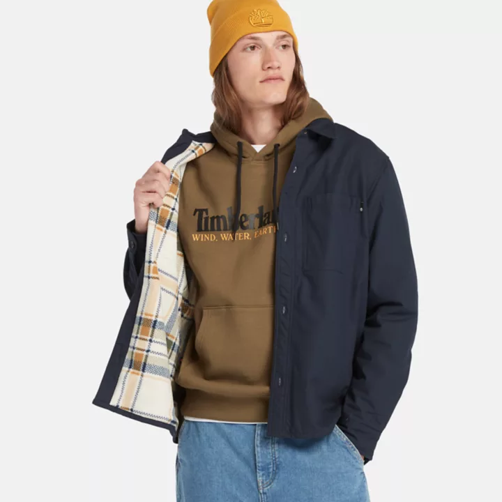 Windham Fleece-lined Overshirt for Men in Navy