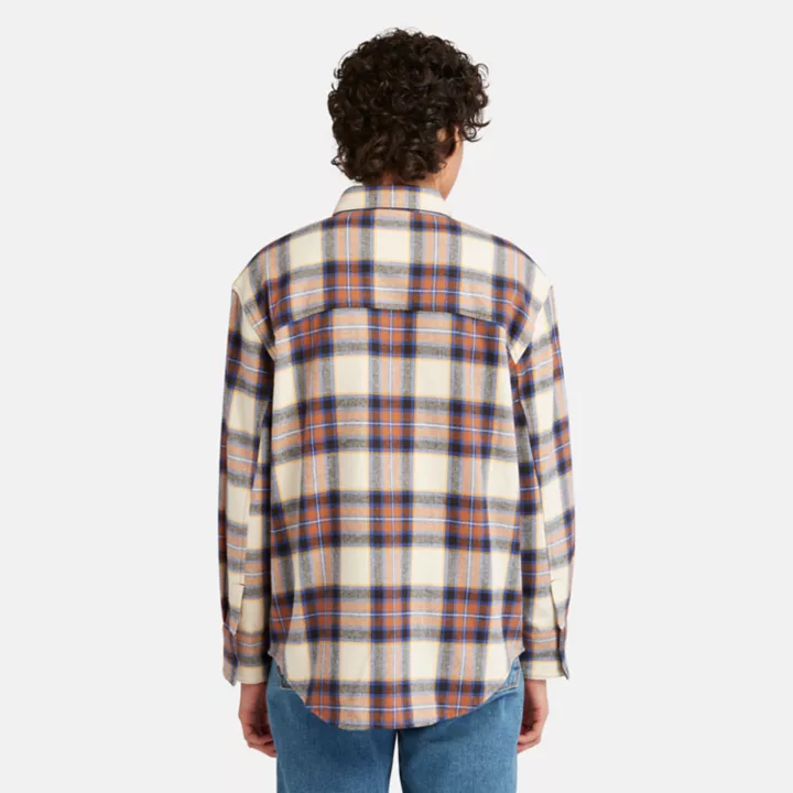 Flannel Overshirt for Women in Brown