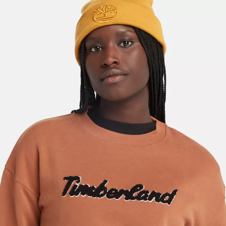 Logo Crewneck Sweatshirt for Women in Terracotta