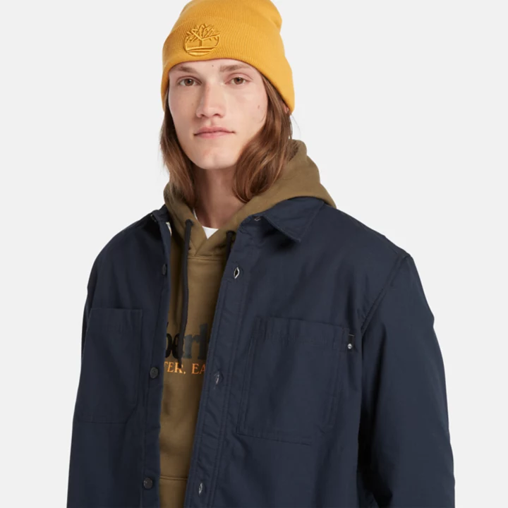 Windham Fleece-lined Overshirt for Men in Navy
