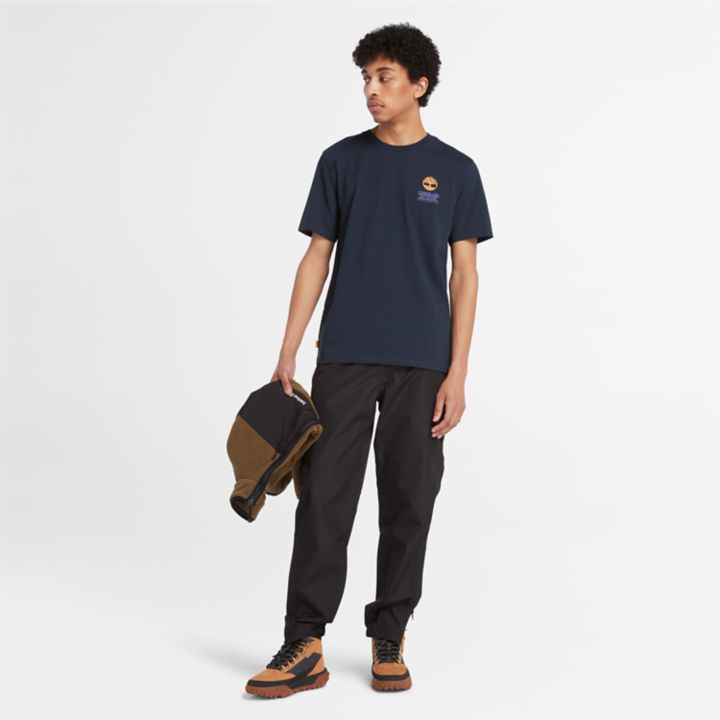 Outdoor Graphic T-Shirt for Men in Navy