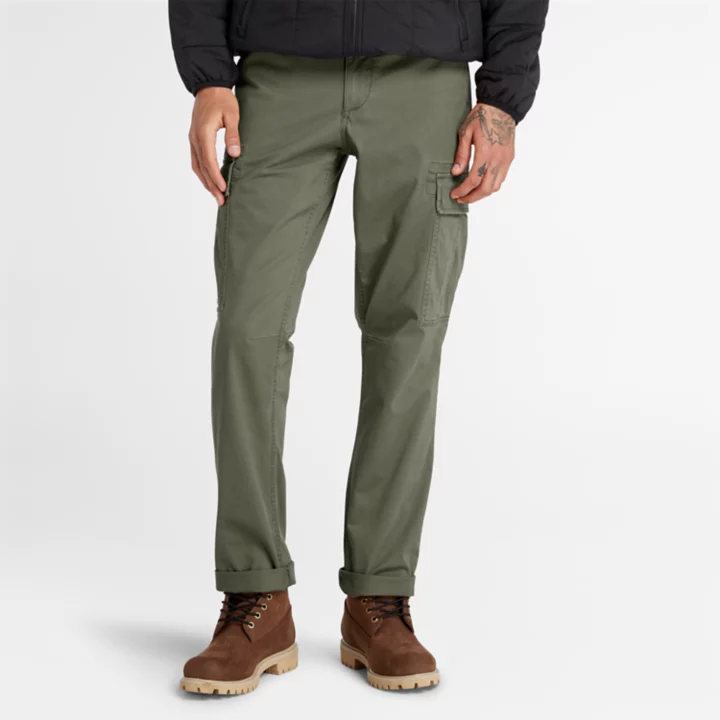 Core Cargo Trousers for Men in Green