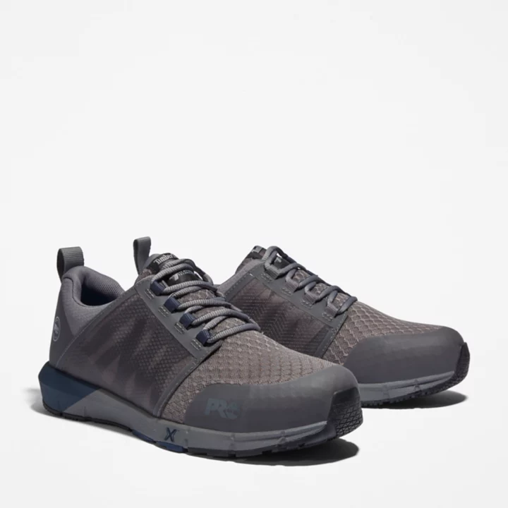 Radius Alloy-Toe Work Shoe for Men in Grey and Blue