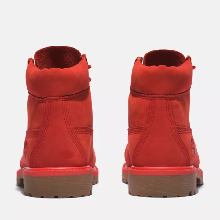 Timberland 50th Edition Premium 6-Inch Waterproof Boot for Youth in Red