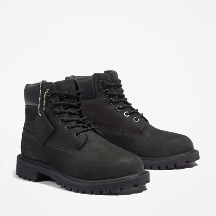 Timberland Premium 6 Inch Boot for Youth in Black