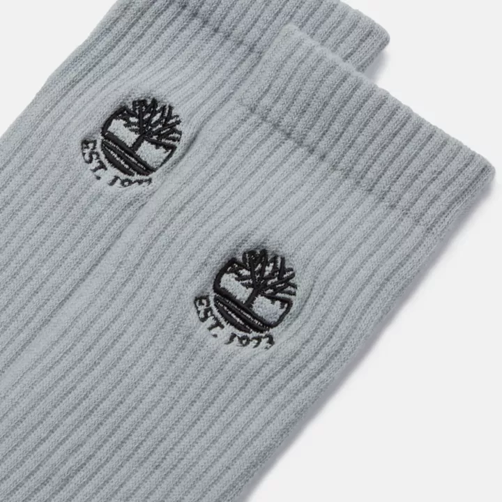 1Pk Colour Blast Crew Socks in Light Grey