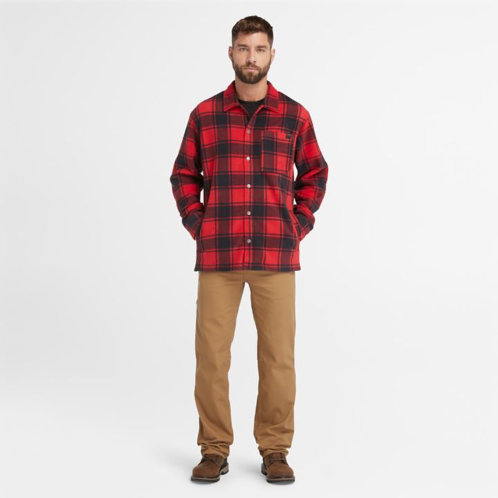 Timberland PRO Gritman Heavyweight Fleece Shirt for Men in Red