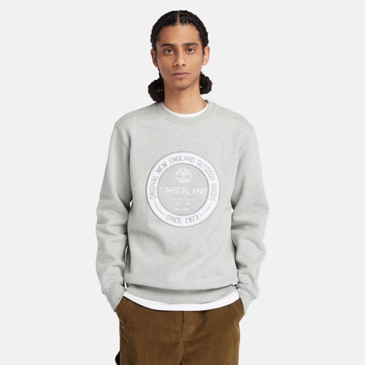 Elevated Brand Carrier Crew Sweatshirt for Men in Grey